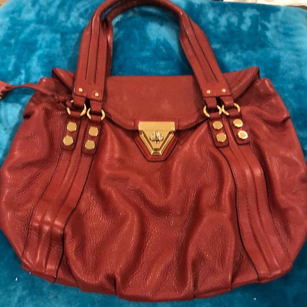 Pour La Victoire Red Leather Bag